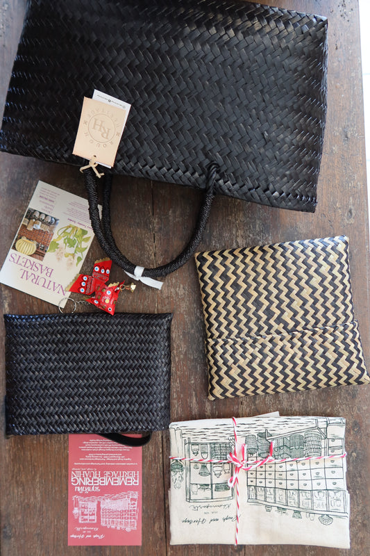 Tobacco Krajood Basket / Black color / S size