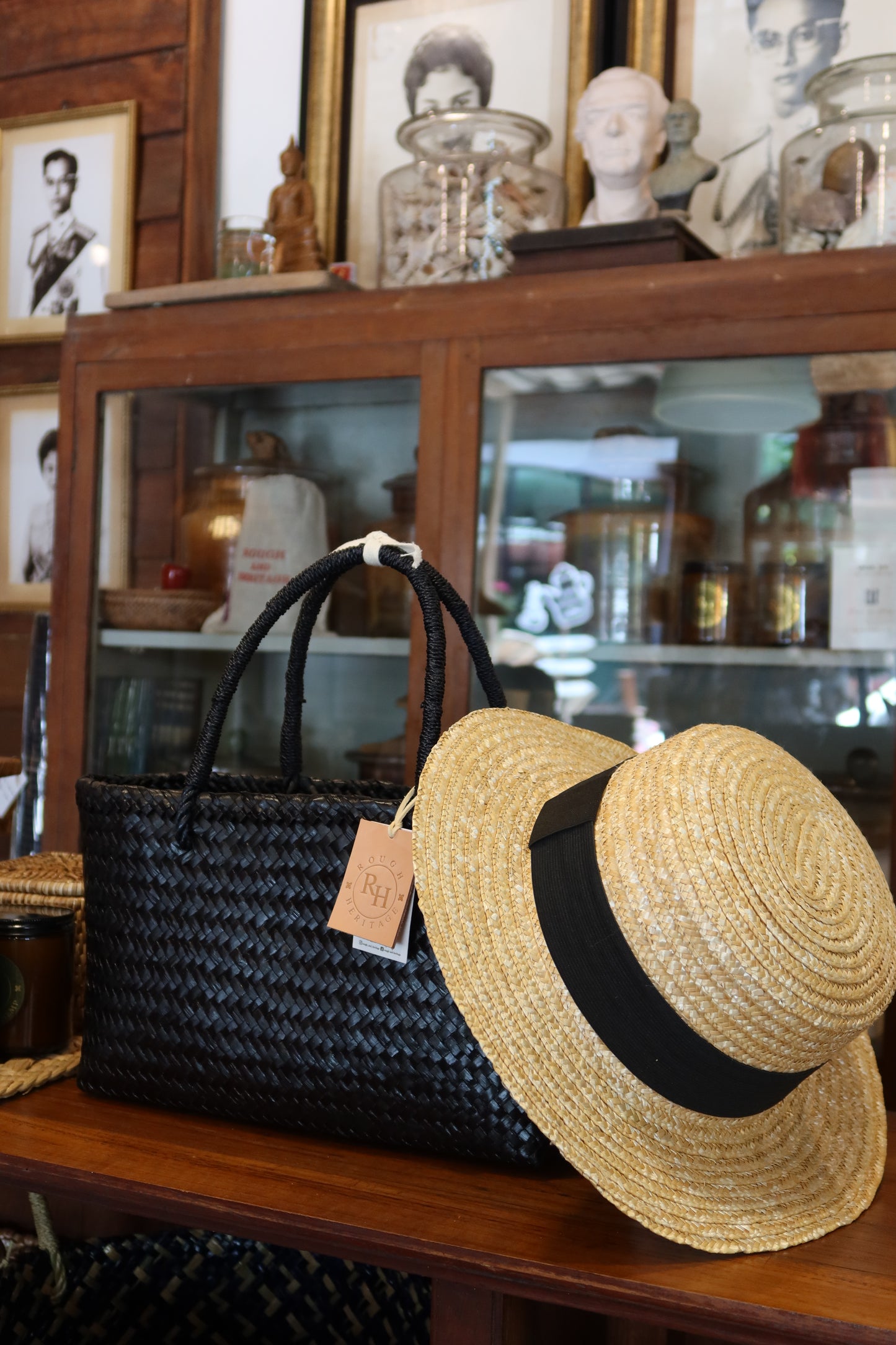 Tobacco Krajood Basket / Black color / S size