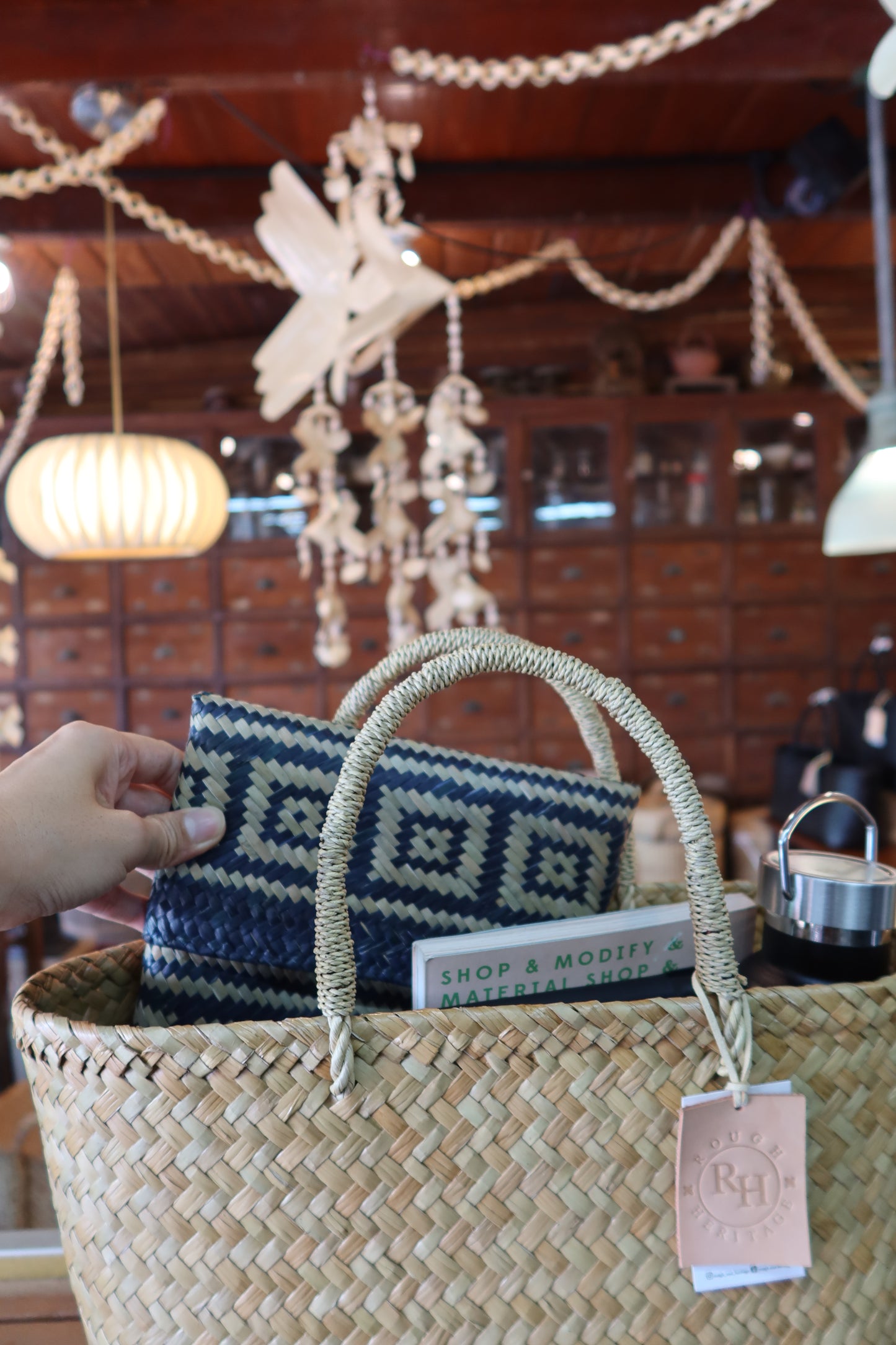 Tobacco Krajood Basket / Natural color / S size